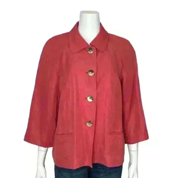 J.Jill J. Jill Coral Blazer Size Medium - Picture 1 of 8